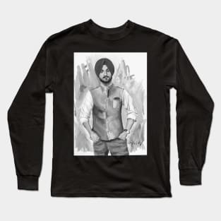 Diljit Dosanjh poster Long Sleeve T-Shirt